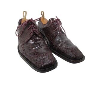 David X Genuine Exotic Ostrich Lizard Derbys Size US 8.5 M